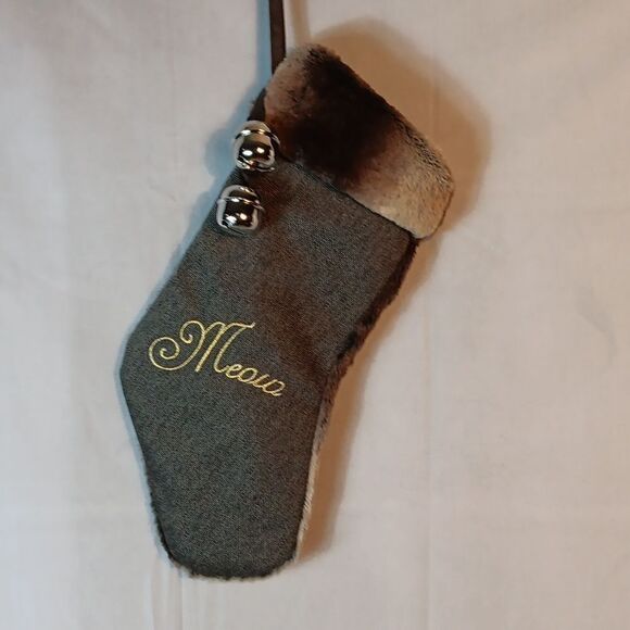 MEOW Christmas Faux Fur Cat Stocking - Picture 6 of 6
